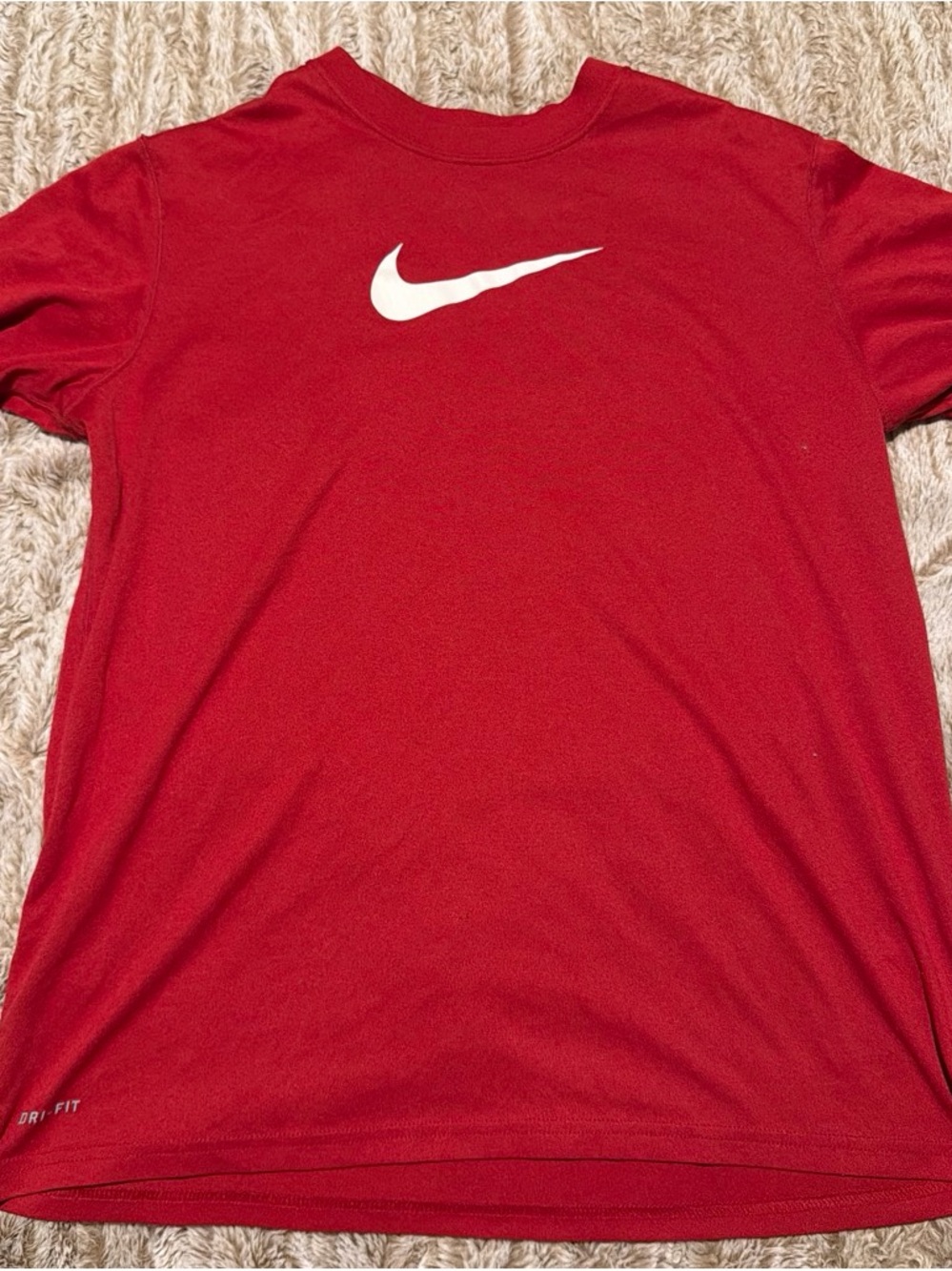 Nike Kid’s Red Dri-FIT Logo T-Shirt